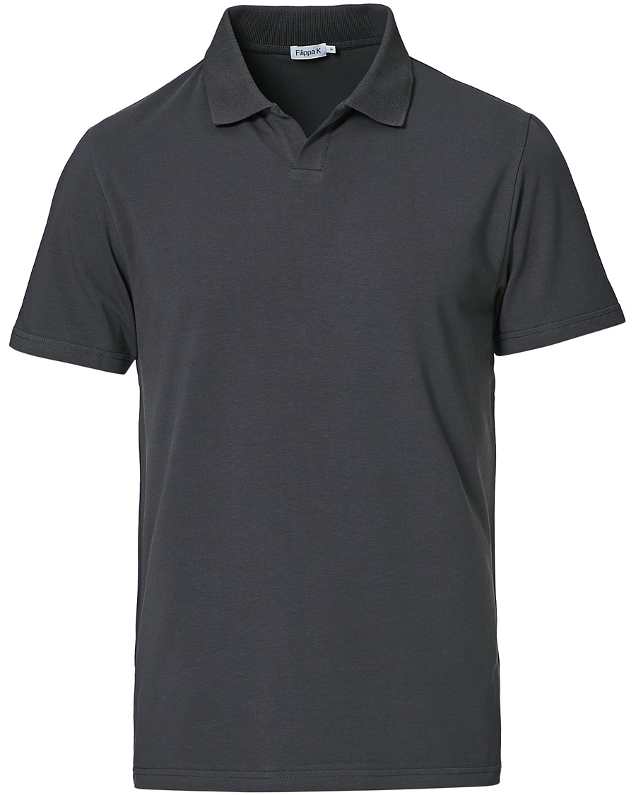 Herr | Pikéer | Filippa K | Soft Lycra Polo T-Shirt Metal