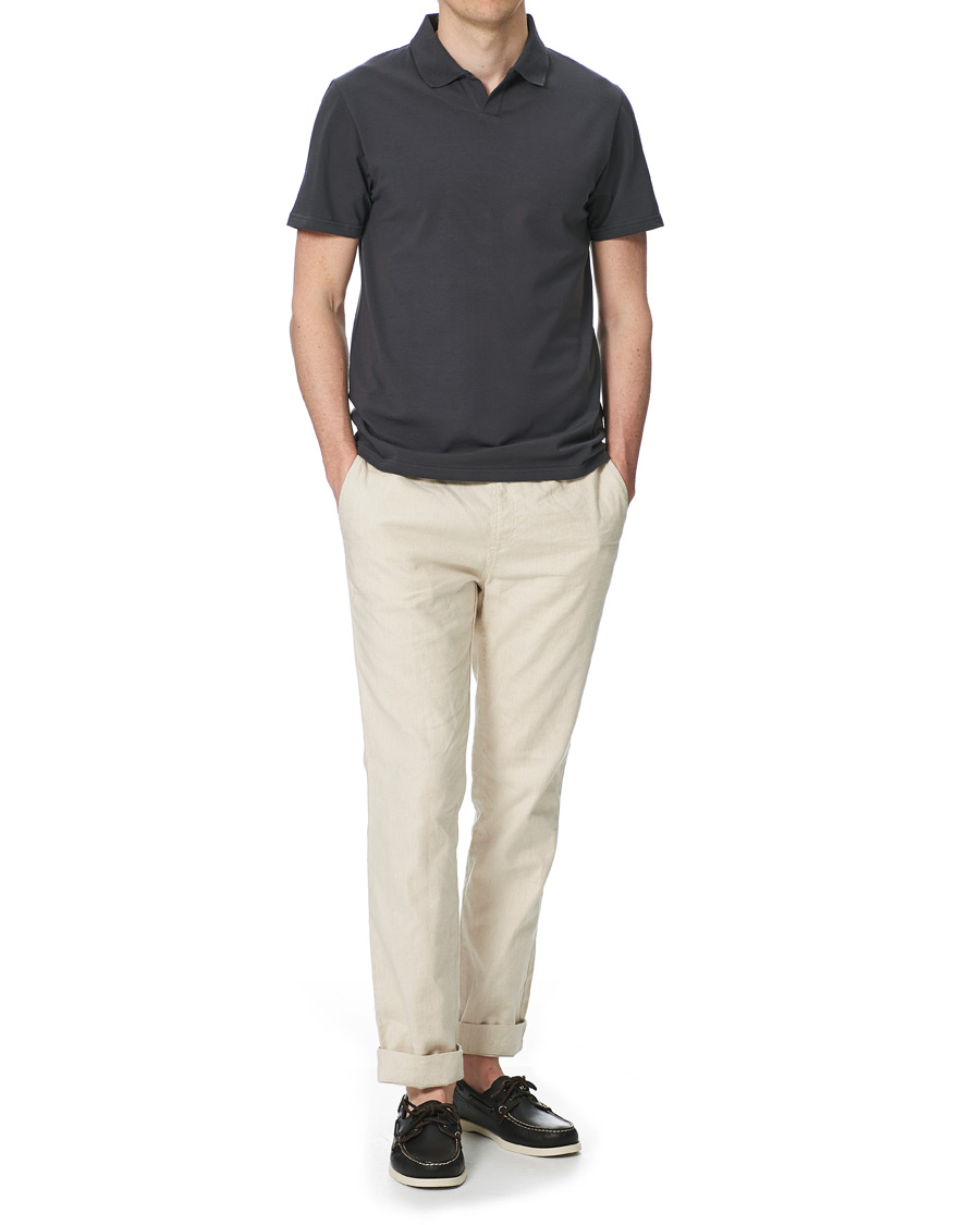 Herr | Pikéer | Filippa K | Soft Lycra Polo T-Shirt Metal