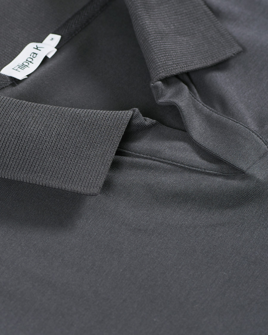 Herr | Pikéer | Filippa K | Soft Lycra Polo T-Shirt Metal