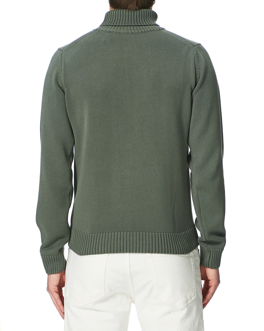 Herr | Tröjor | Stenströms | Heavy Cotton Rollneck Dusty Olive