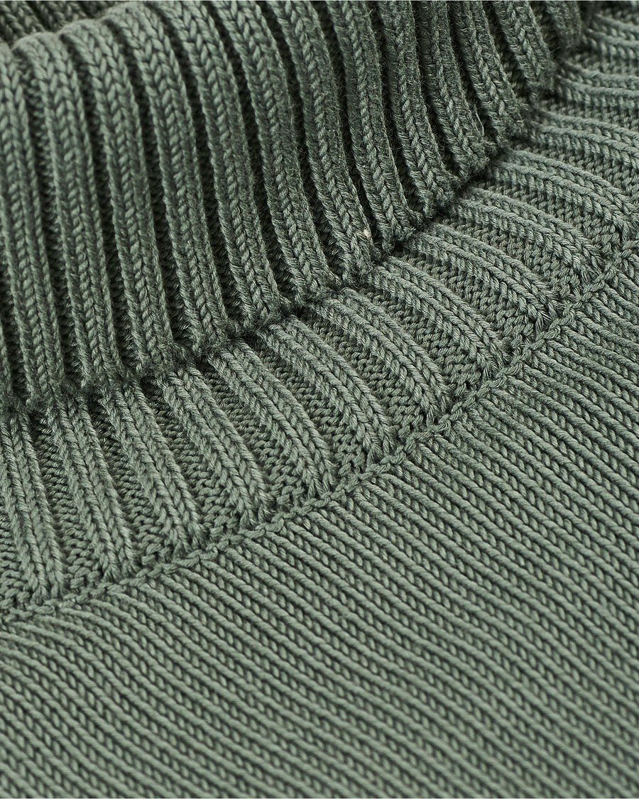 Herr | Tröjor | Stenströms | Heavy Cotton Rollneck Dusty Olive