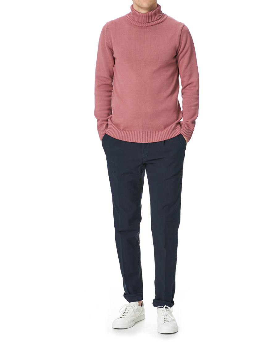 Herr | Tröjor | Stenströms | Heavy Cotton Rollneck Dusty Pink