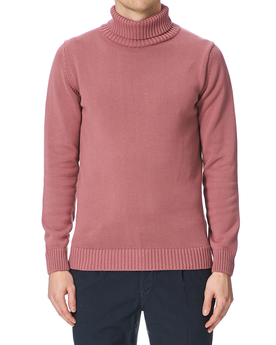 Herr | Tröjor | Stenströms | Heavy Cotton Rollneck Dusty Pink