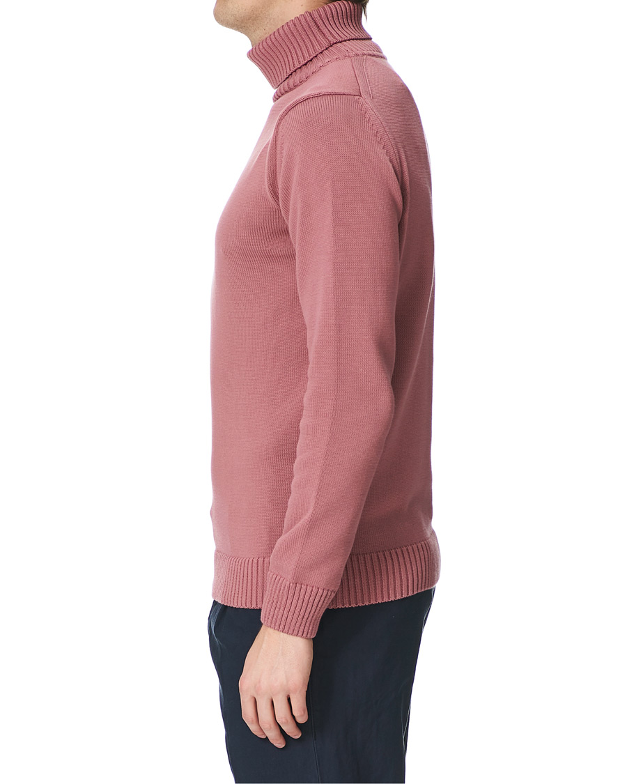 Herr | Tröjor | Stenströms | Heavy Cotton Rollneck Dusty Pink