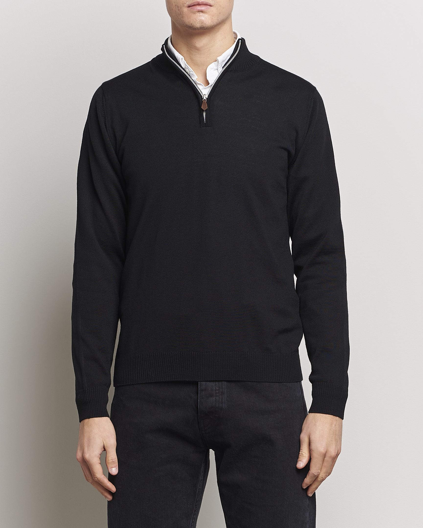 Herr |  | Stenströms | Merino Half Zip Black
