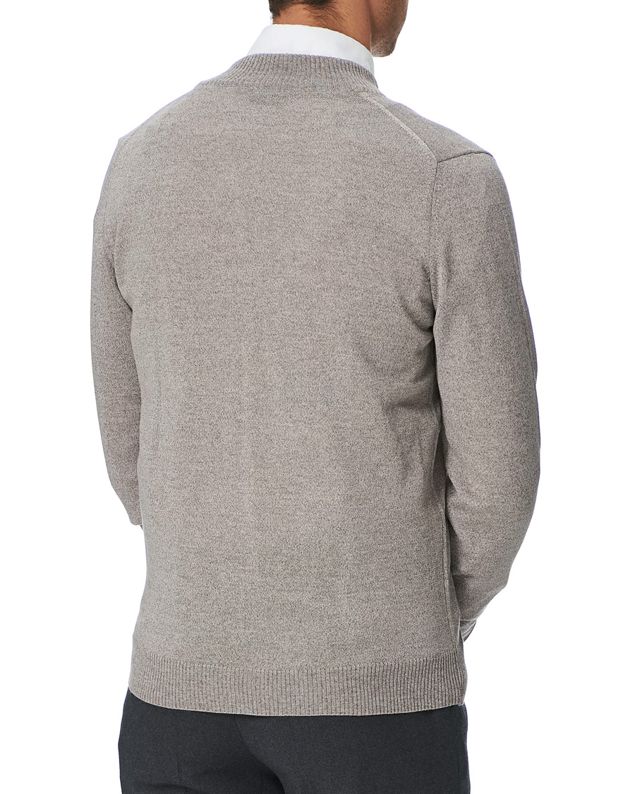 Herr | Tröjor | Stenströms | Merino Full Zip Greige