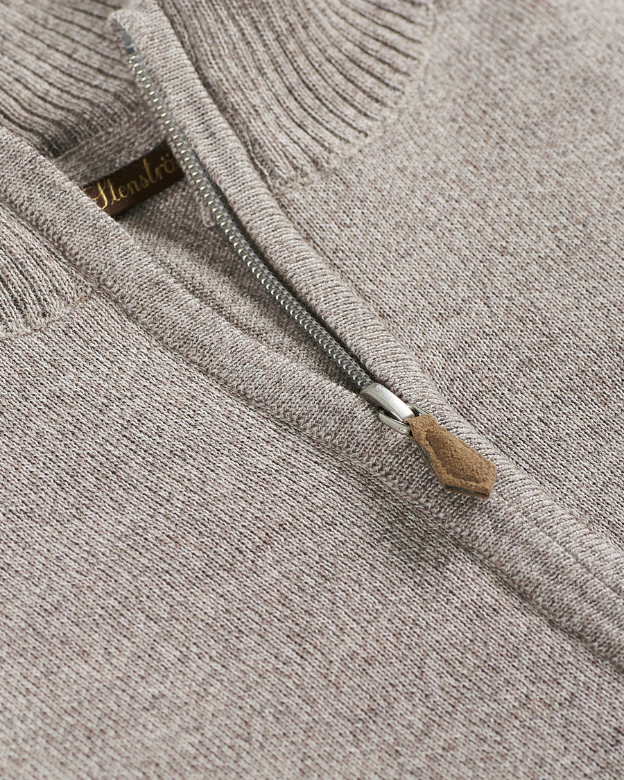 Herr | Tröjor | Stenströms | Merino Full Zip Greige