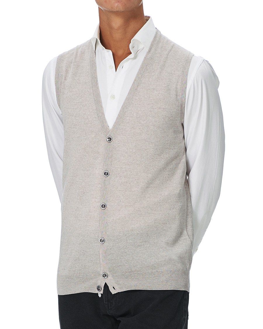 Herr | Tröjor | Stenströms | Merino Slipover Grey