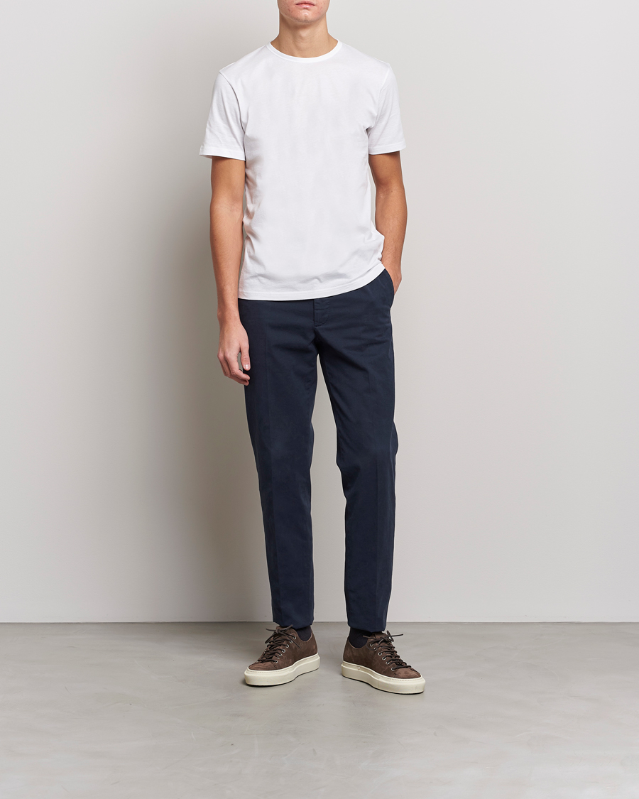 Herr | T-Shirts | Stenströms | Solid Cotton T-Shirt White