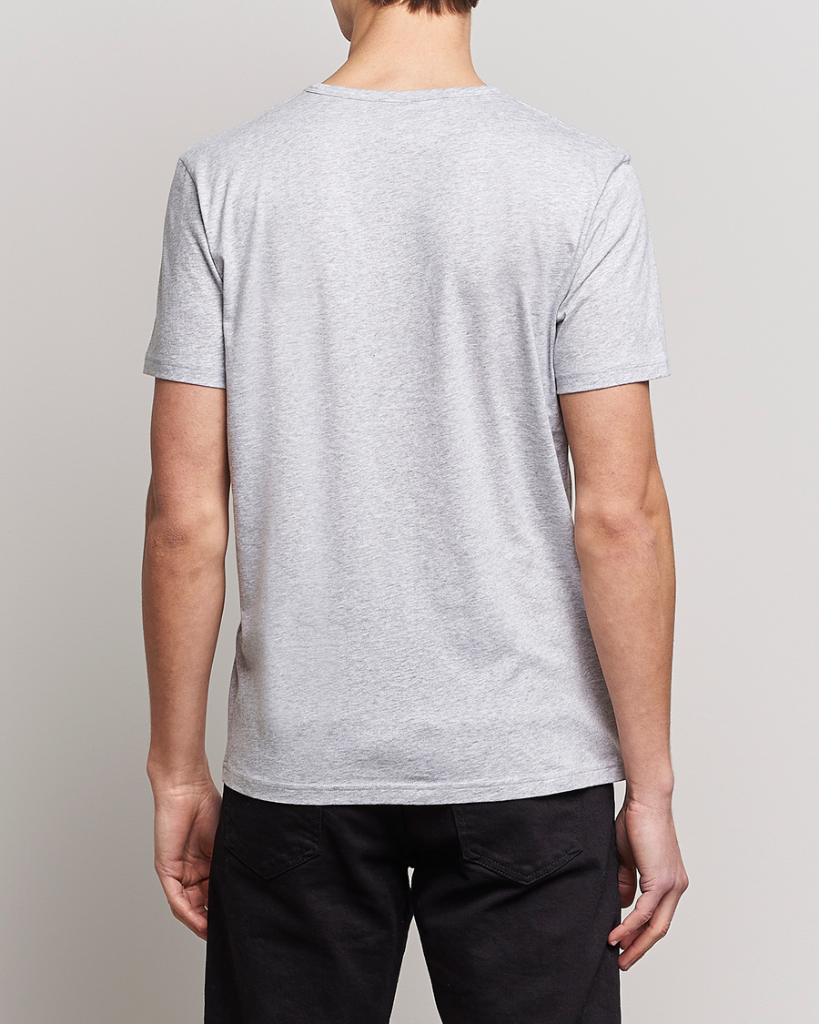 Herr | T-Shirts | Stenströms | Solid Cotton T-Shirt Grey Melange