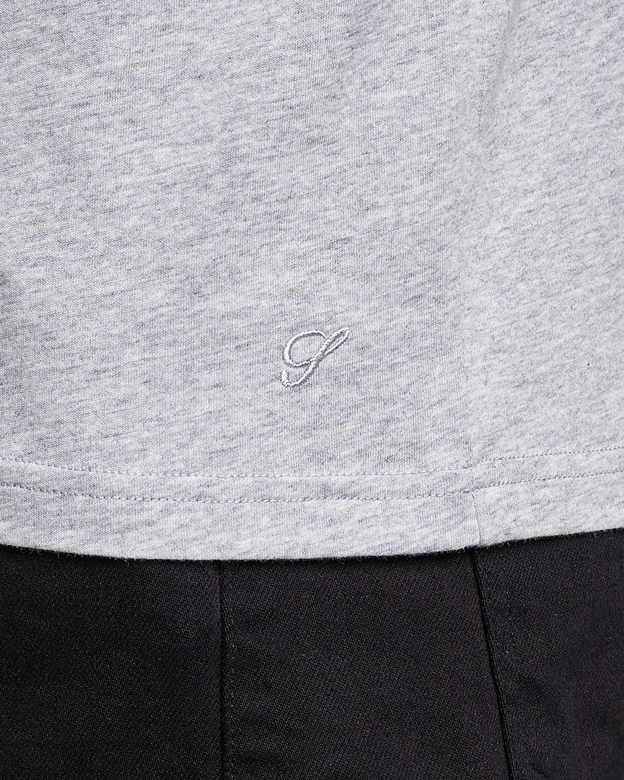 Herr | T-Shirts | Stenströms | Solid Cotton T-Shirt Grey Melange