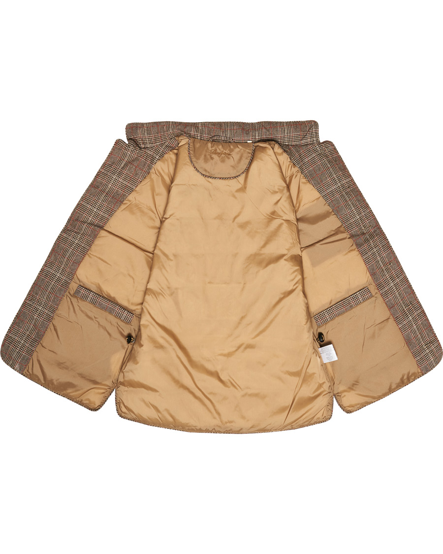 Herr | Jackor | Stenströms | Quilted Check Wool Vest Brown