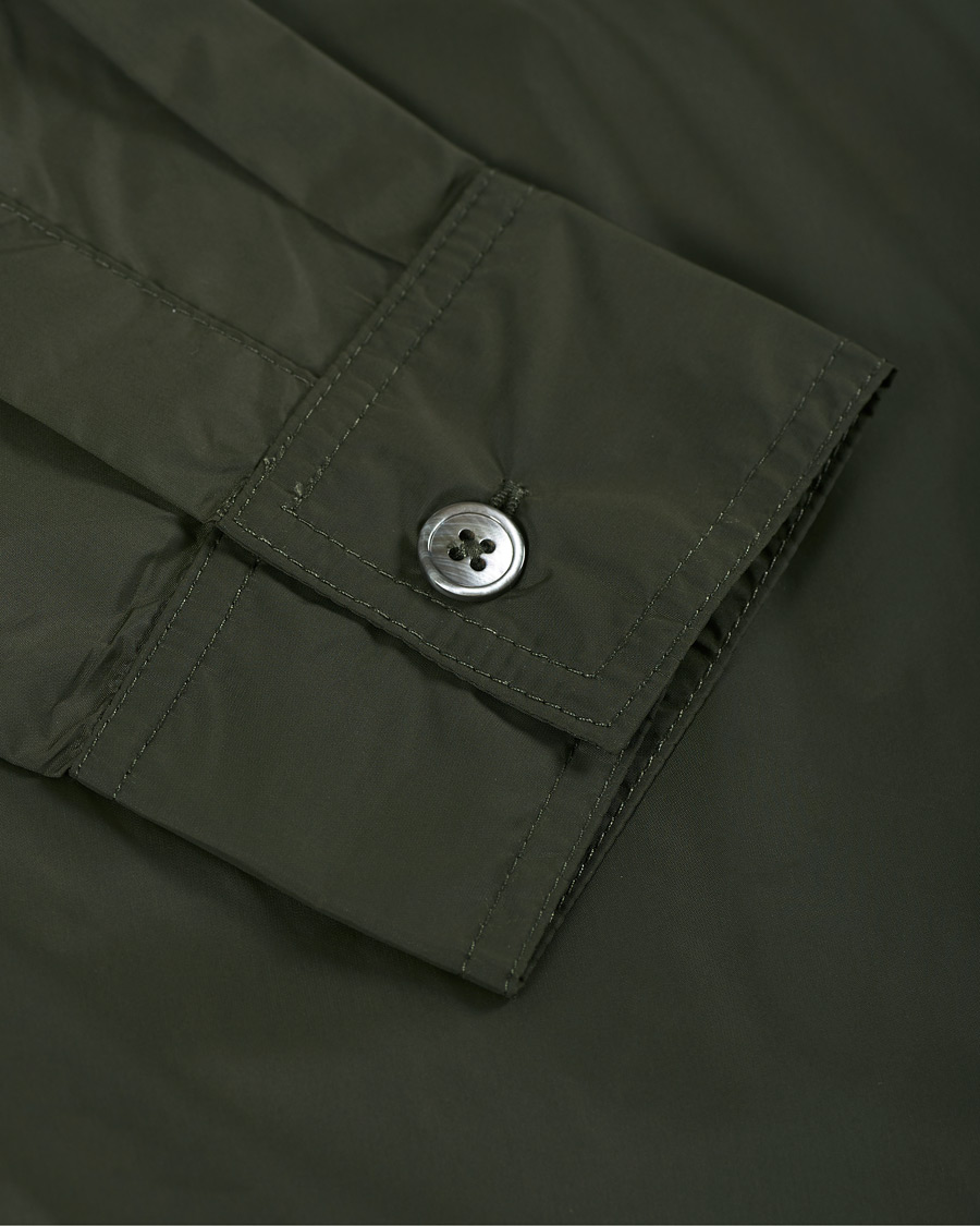 Herr | Skjortor | Stenströms | Nylon Overshirt Dark Green