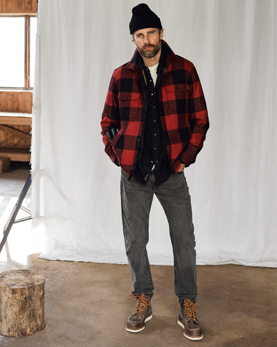 Herr | Skjortor | Stenströms | Slimline Washed Denim Shirt Black