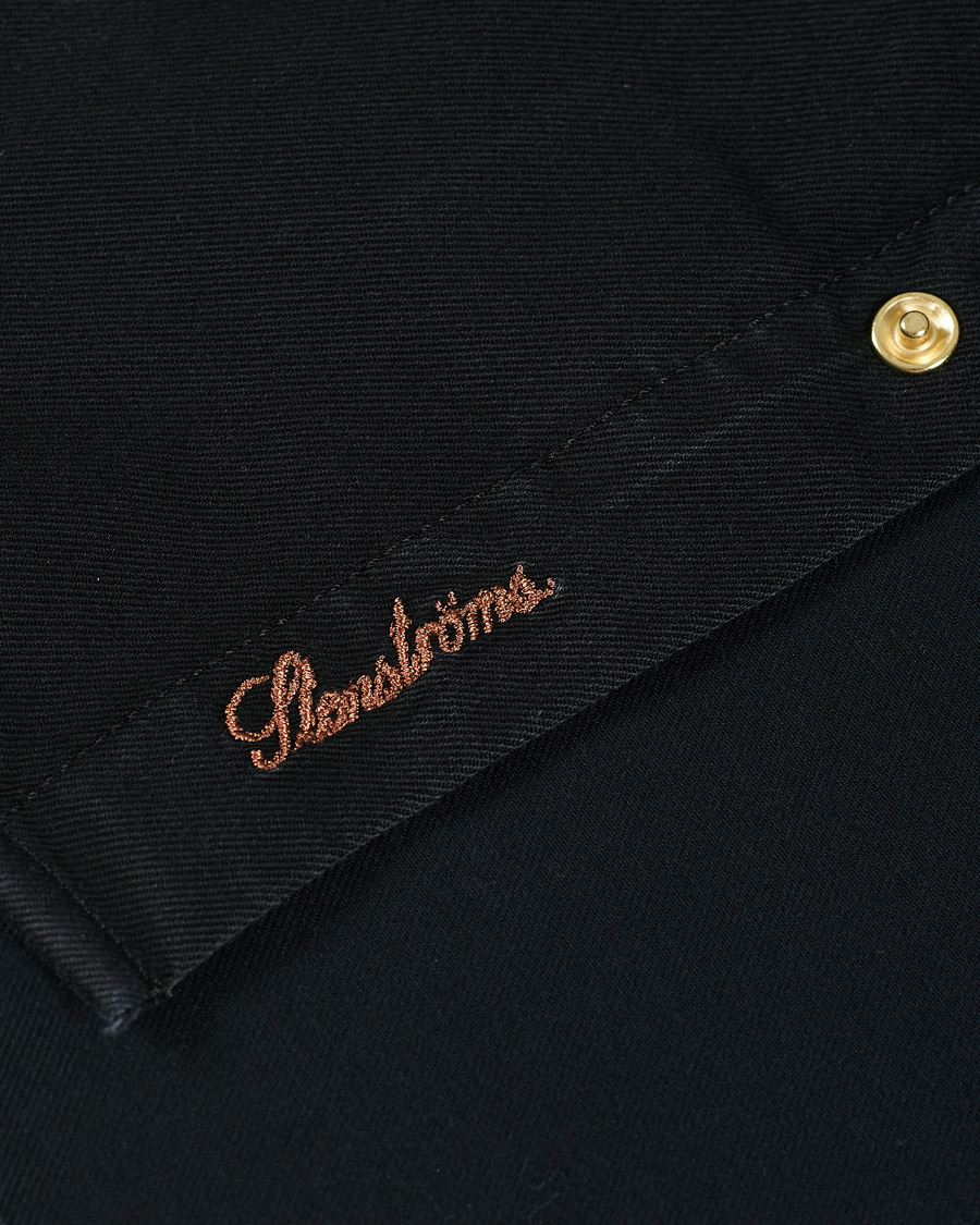 Herr | Skjortor | Stenströms | Slimline Washed Denim Shirt Black