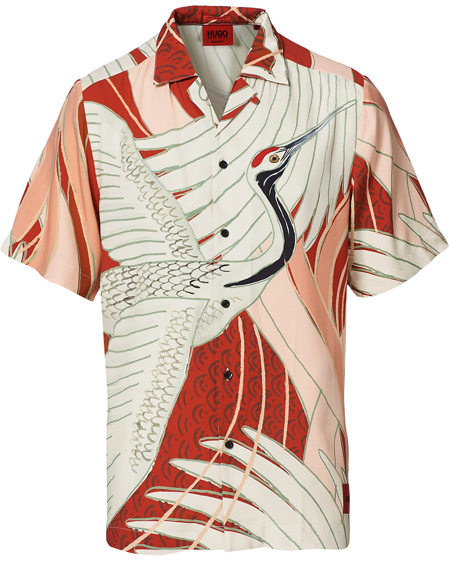 Herr | Skjortor | HUGO | Efab Printed Camp Collar Short Sleeve Shirt Multi