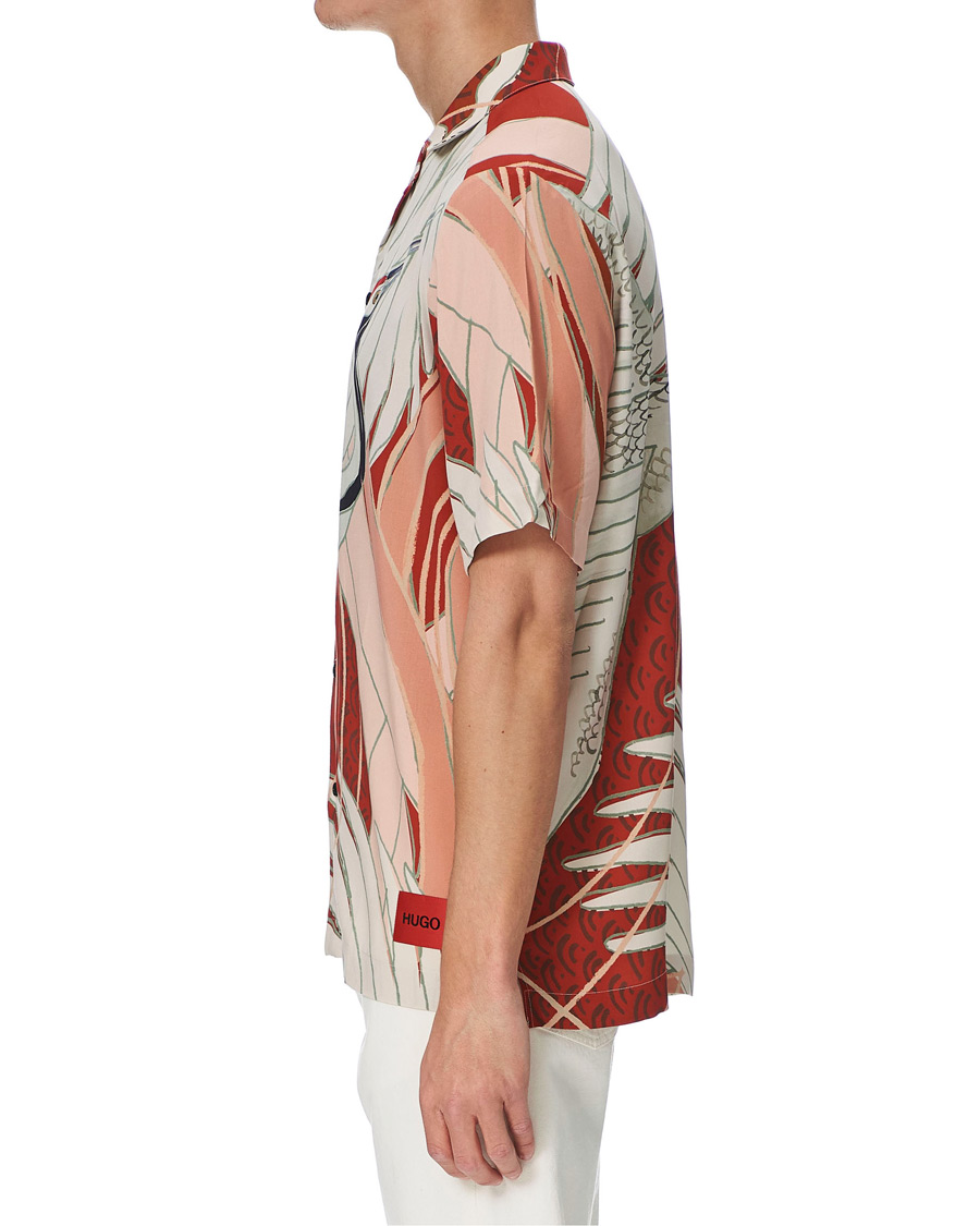Herr | Skjortor | HUGO | Efab Printed Camp Collar Short Sleeve Shirt Multi