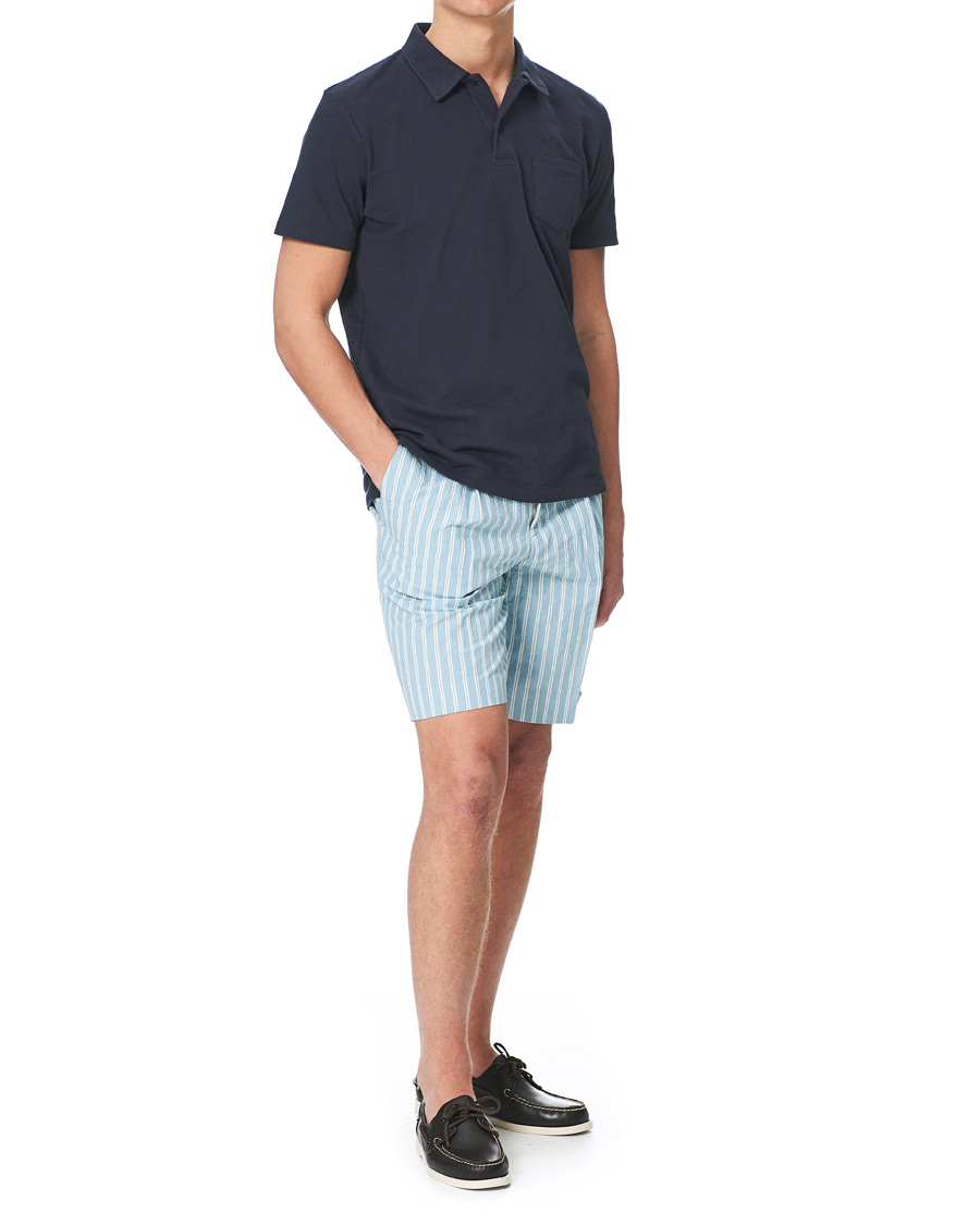 Herr | Shorts | BOSS BLACK | BOSS Pepe Striped Seersucker Shorts Pastel Blue
