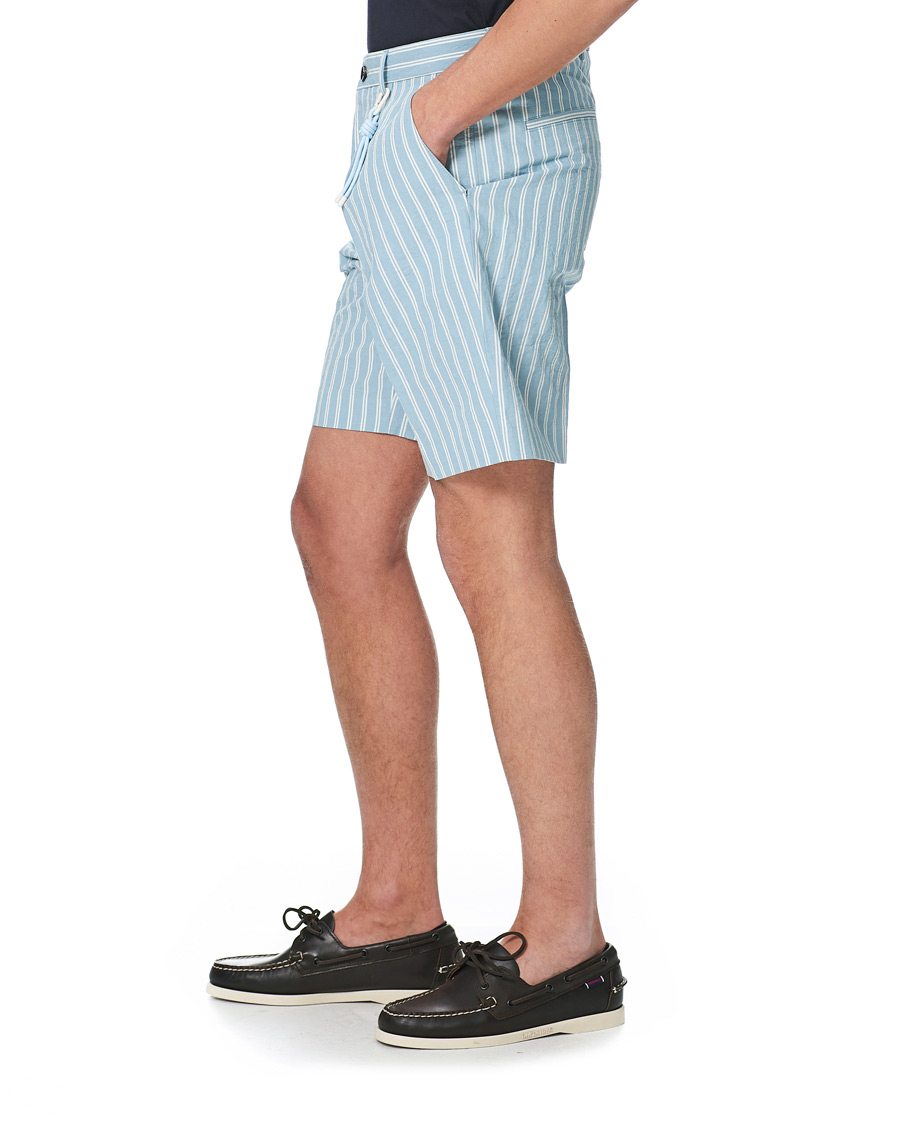 Herr | Shorts | BOSS BLACK | BOSS Pepe Striped Seersucker Shorts Pastel Blue