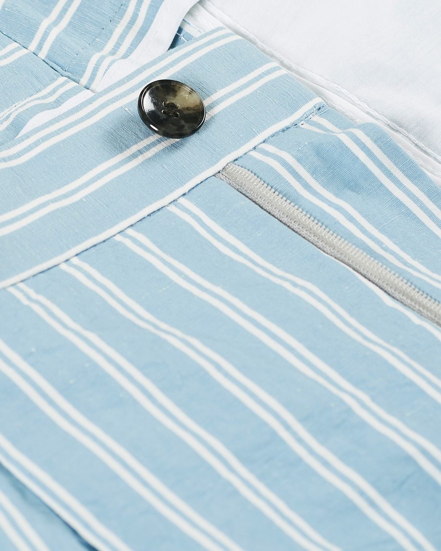 Herr | Shorts | BOSS BLACK | BOSS Pepe Striped Seersucker Shorts Pastel Blue