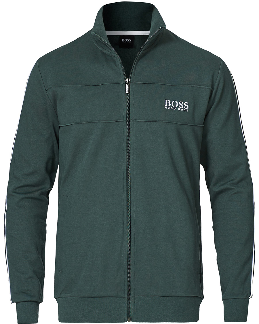 Herr | Tröjor | BOSS BLACK | BOSS Tracksuit Full-Zip Jacket Dark Green
