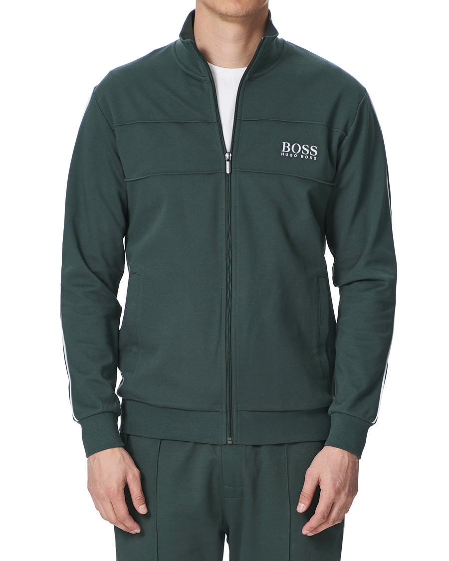 Herr | Tröjor | BOSS BLACK | BOSS Tracksuit Full-Zip Jacket Dark Green