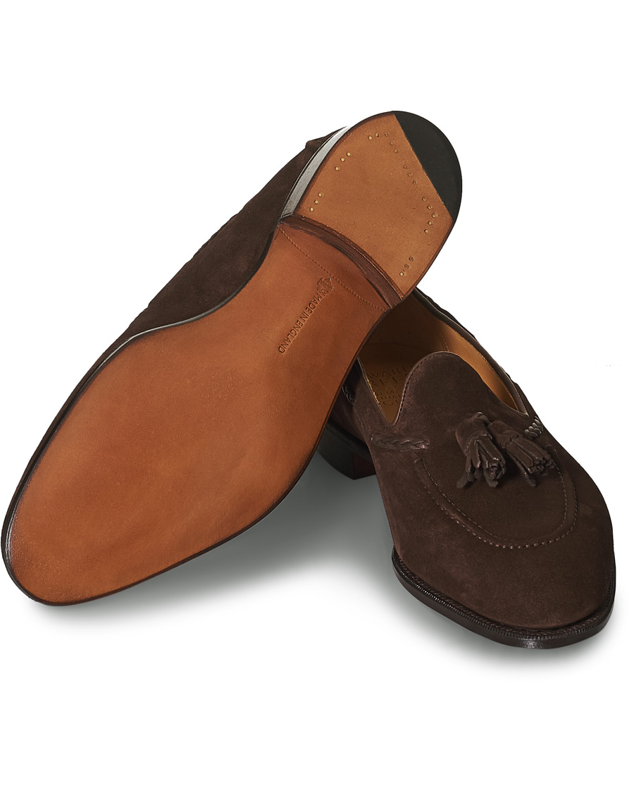 Herr | Edward Green Belgravia Tassel Loafer Mink Suede | Edward Green | Belgravia Tassel Loafer Mink Suede