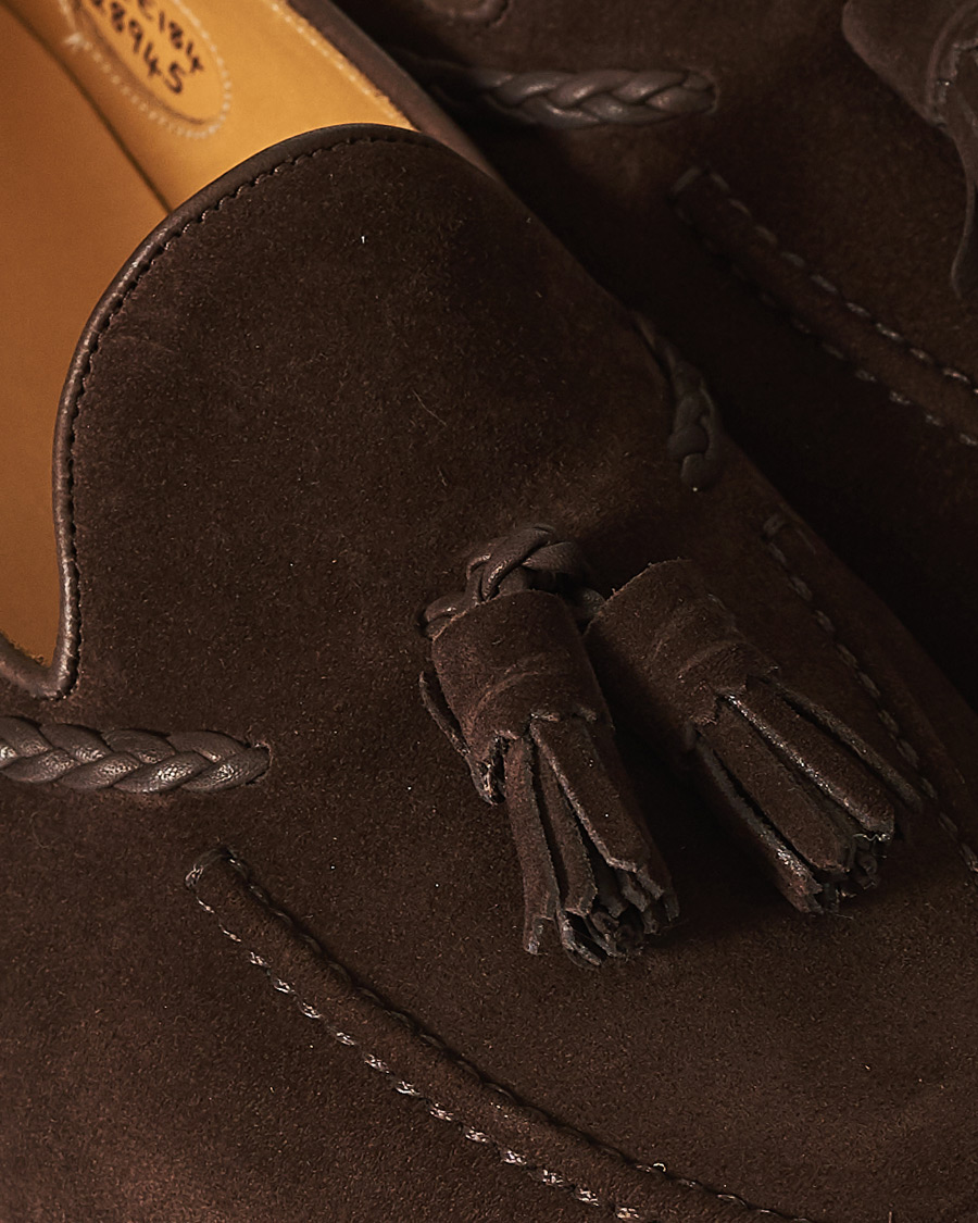 Herr | Edward Green Belgravia Tassel Loafer Mink Suede | Edward Green | Belgravia Tassel Loafer Mink Suede