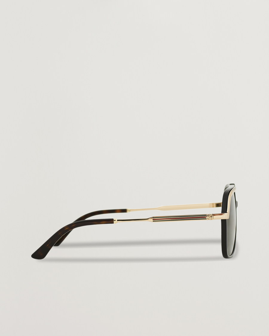 Herr | Solglasögon | Gucci | GG0200S Sunglasses Black/Gold