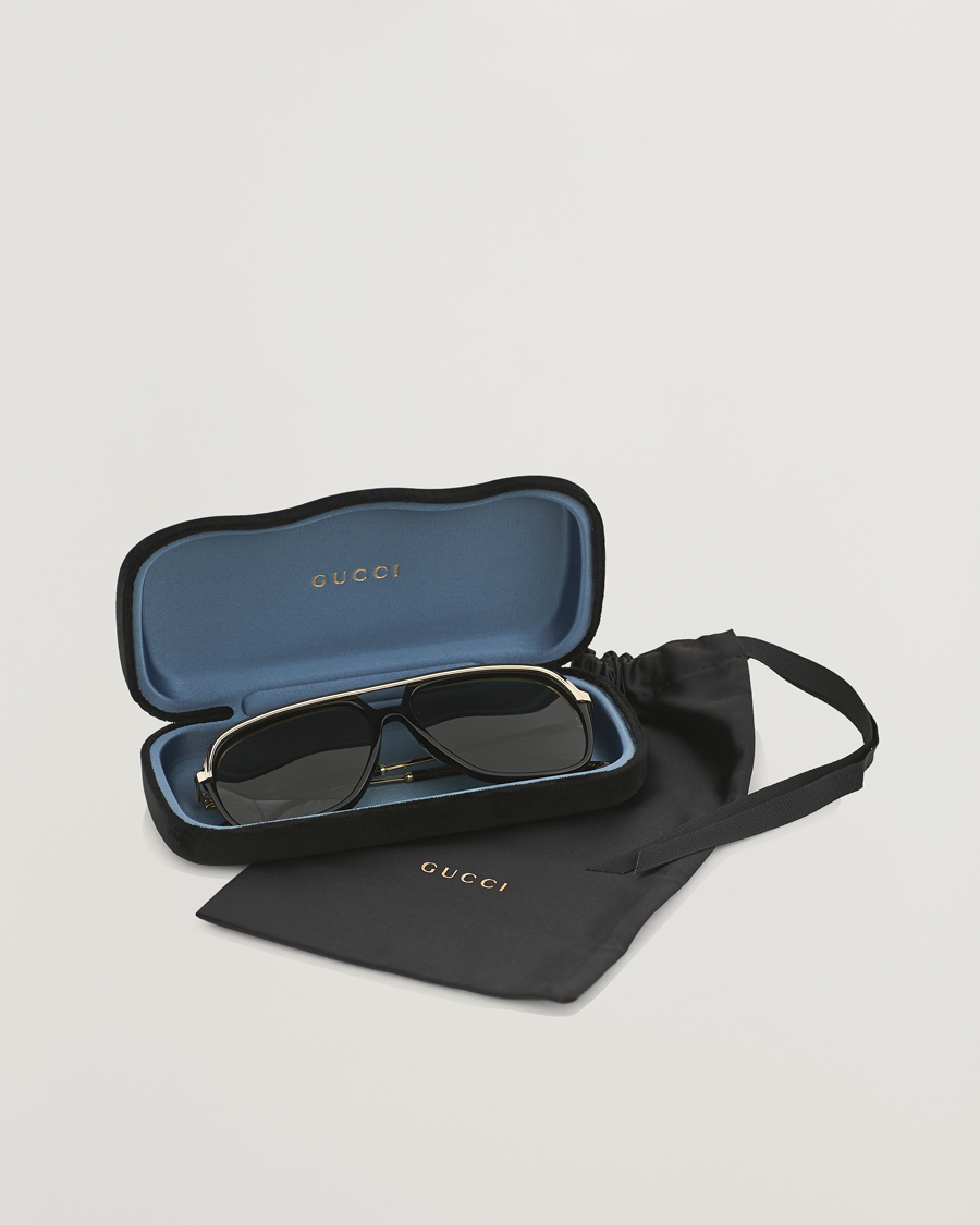 Herr | Solglasögon | Gucci | GG0200S Sunglasses Black/Gold