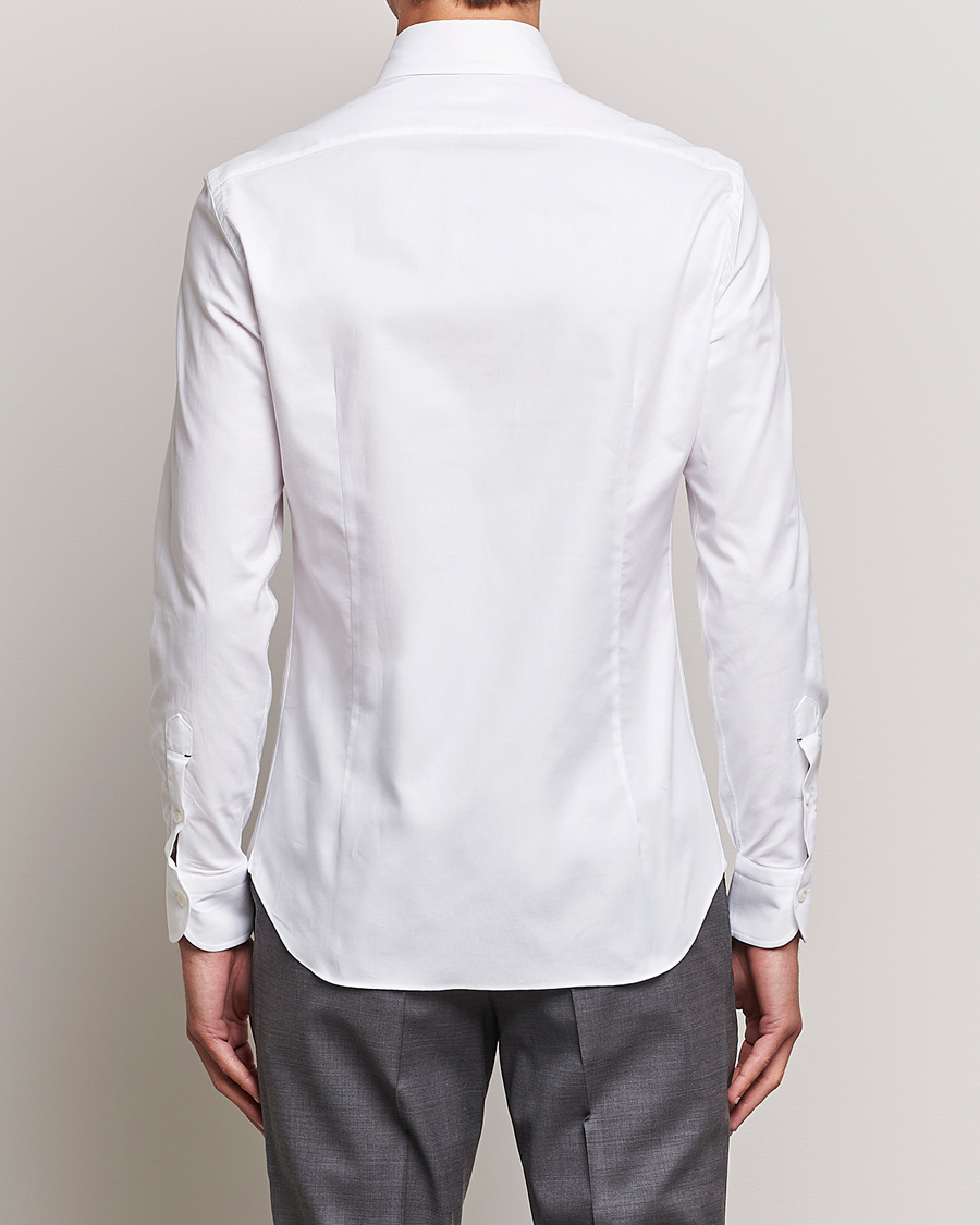 Herr | Skjortor | Mazzarelli | Soft Oxford Button Down Shirt White