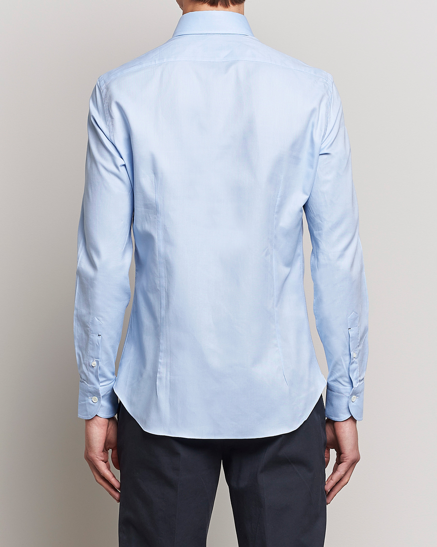 Herr | Skjortor | Mazzarelli | Soft Oxford Button Down Shirt Light Blue