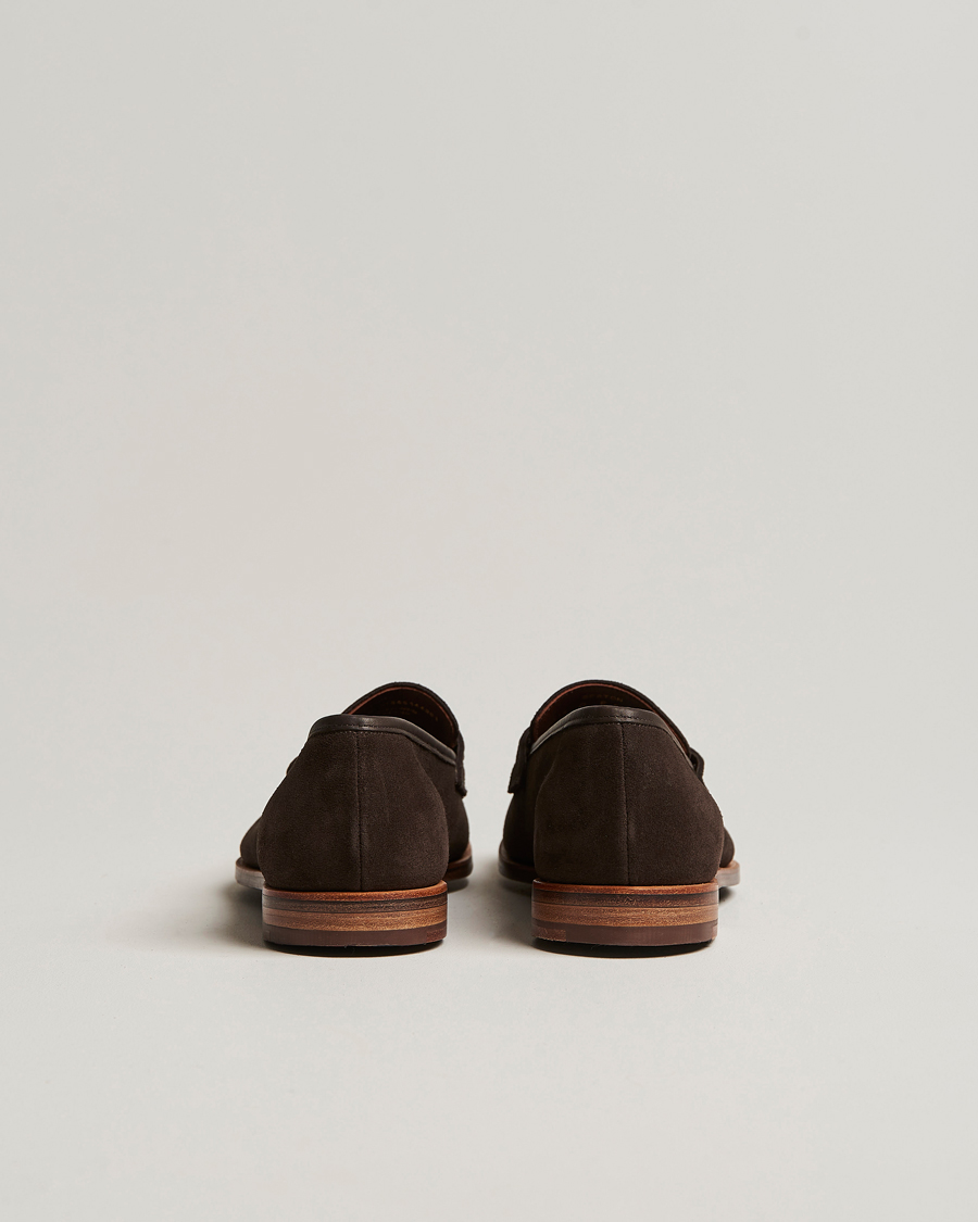 Herr | Loafers | Crockett & Jones | Seaton Unlined Penny Loafer Dark Oak Suede