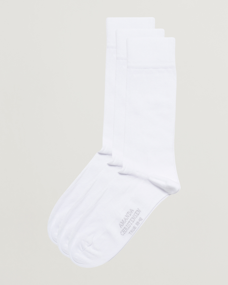 Herr | Underkläder | Amanda Christensen | 3-Pack True Cotton Socks White