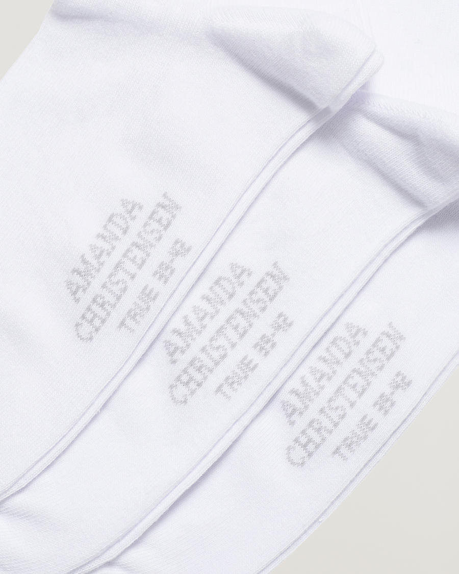 Herr | Strumpor | Amanda Christensen | 3-Pack True Cotton Socks White