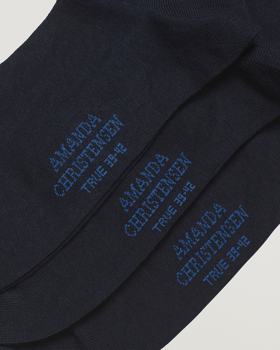 Herr | Business & Beyond | Amanda Christensen | 3-Pack True Cotton Socks Dark Navy