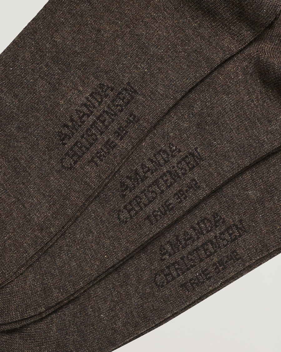 Herr | Business & Beyond | Amanda Christensen | 3-Pack True Cotton Socks Brown Melange