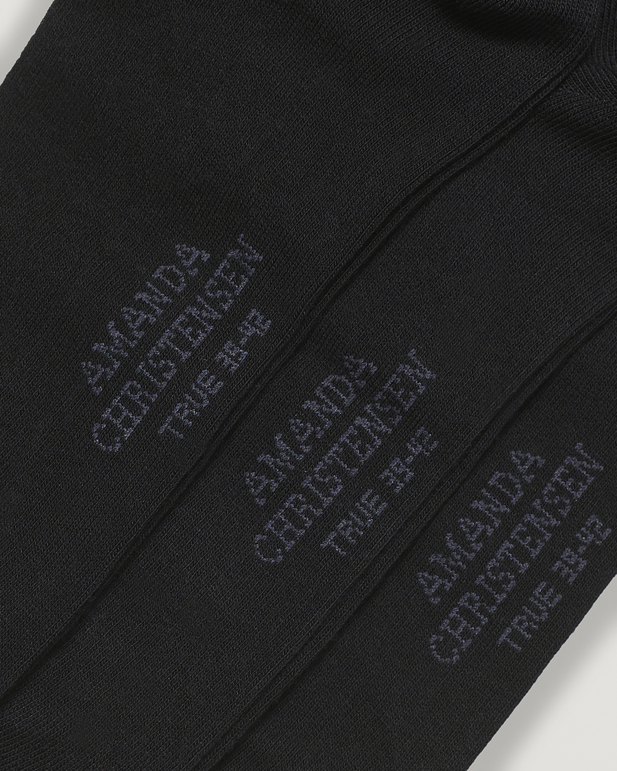 Herr | Kläder | Amanda Christensen | 3-Pack True Cotton Socks Black