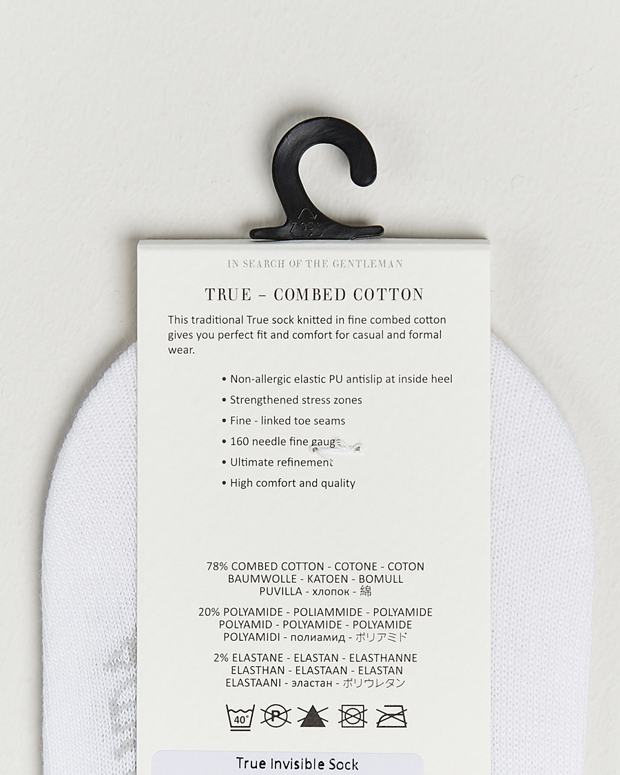 Herr | Avdelningar | Amanda Christensen | 3-Pack True Cotton Invisible Socks White