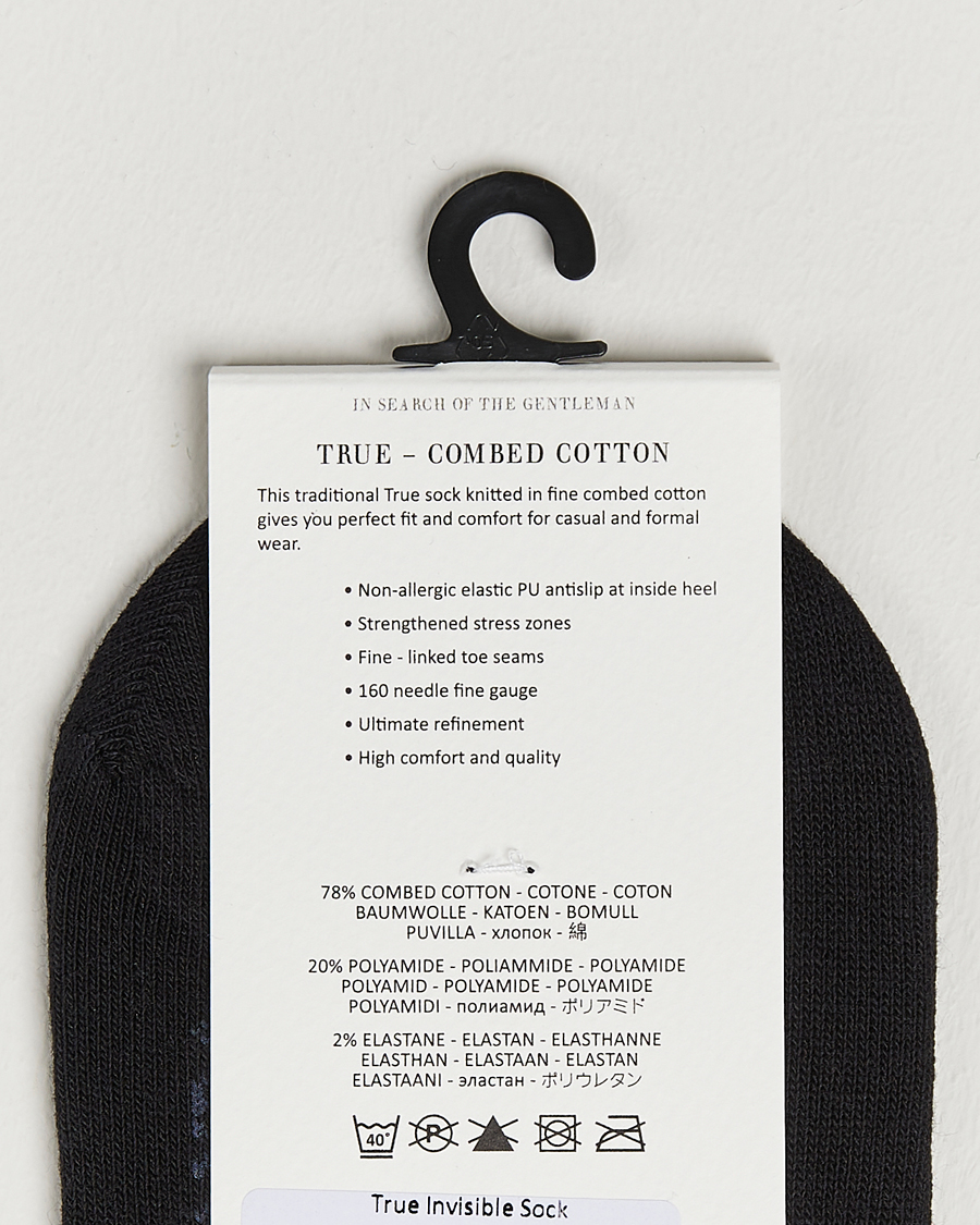 Herr |  | Amanda Christensen | 3-Pack True Cotton Invisible Socks Black