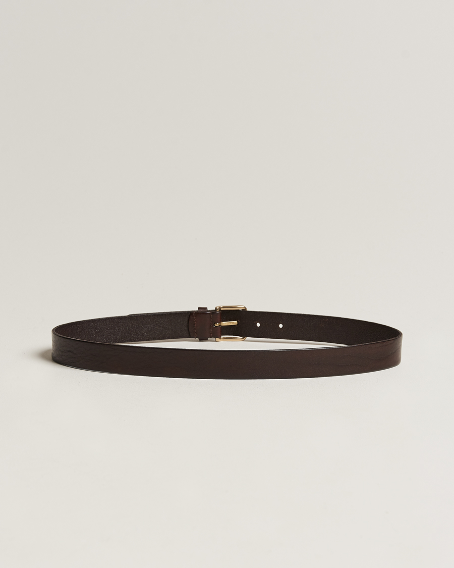 Herr | Snart i lager | Anderson's | Leather Belt 3 cm Dark Brown