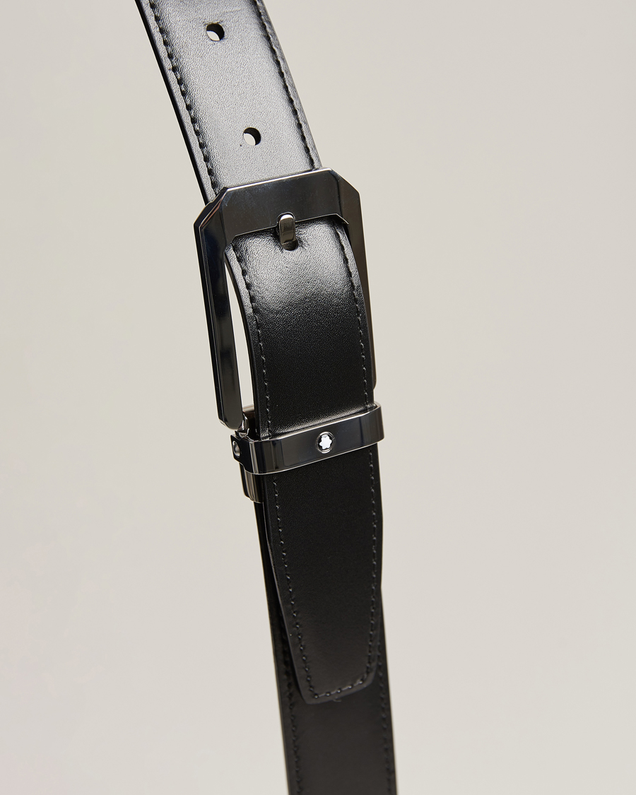 Herr | Montblanc Reversible Rectangular Buckle 30mm Belt Black/Brown | Montblanc | Reversible Rectangular Buckle 30mm Belt Black/Brown