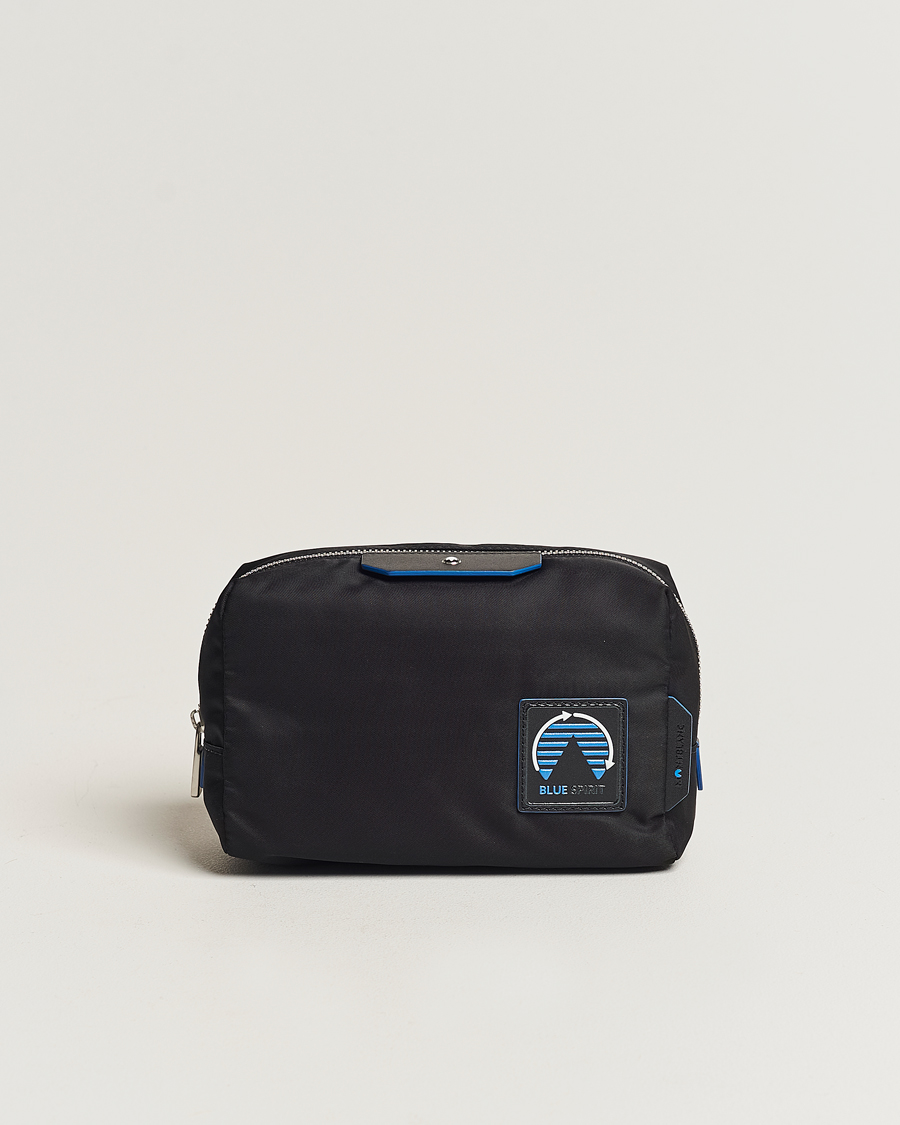 Herr | Montblanc Blue Spirit Case Medium Wash Bag Black/Blue | Montblanc | Blue Spirit Case Medium Wash Bag Black/Blue