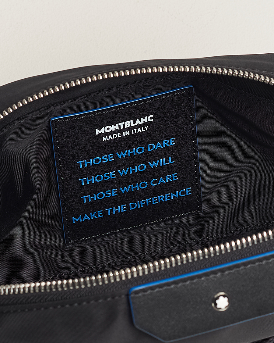 Herr | Montblanc Blue Spirit Case Medium Wash Bag Black/Blue | Montblanc | Blue Spirit Case Medium Wash Bag Black/Blue