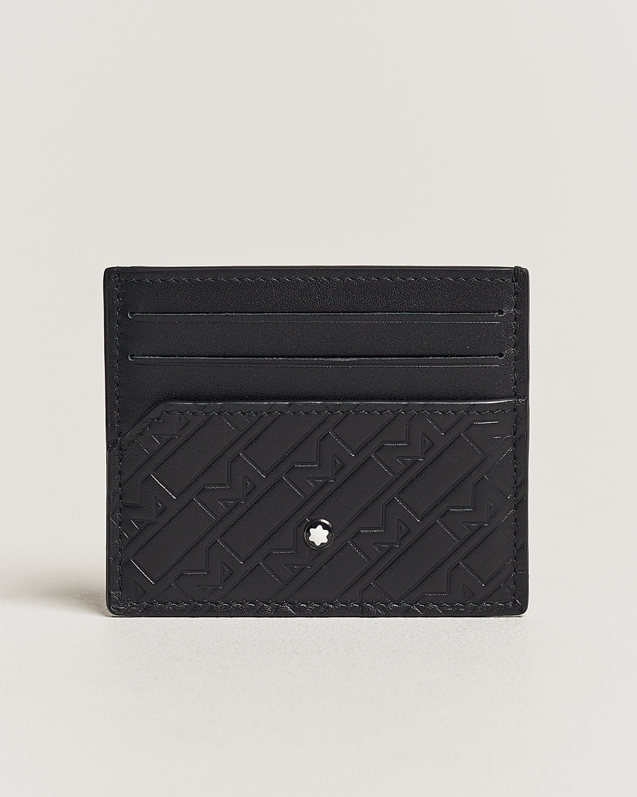 Herr | Montblanc M Gram Card Holder 6cc Black Leather | Montblanc | M Gram Card Holder 6cc Black Leather