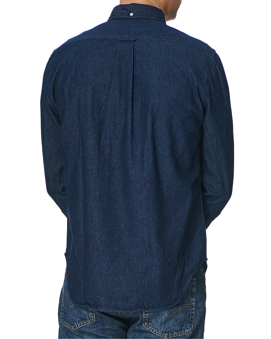 Herr | Skjortor | Gitman Vintage | Button Down Denim Shirt Dark Indigo