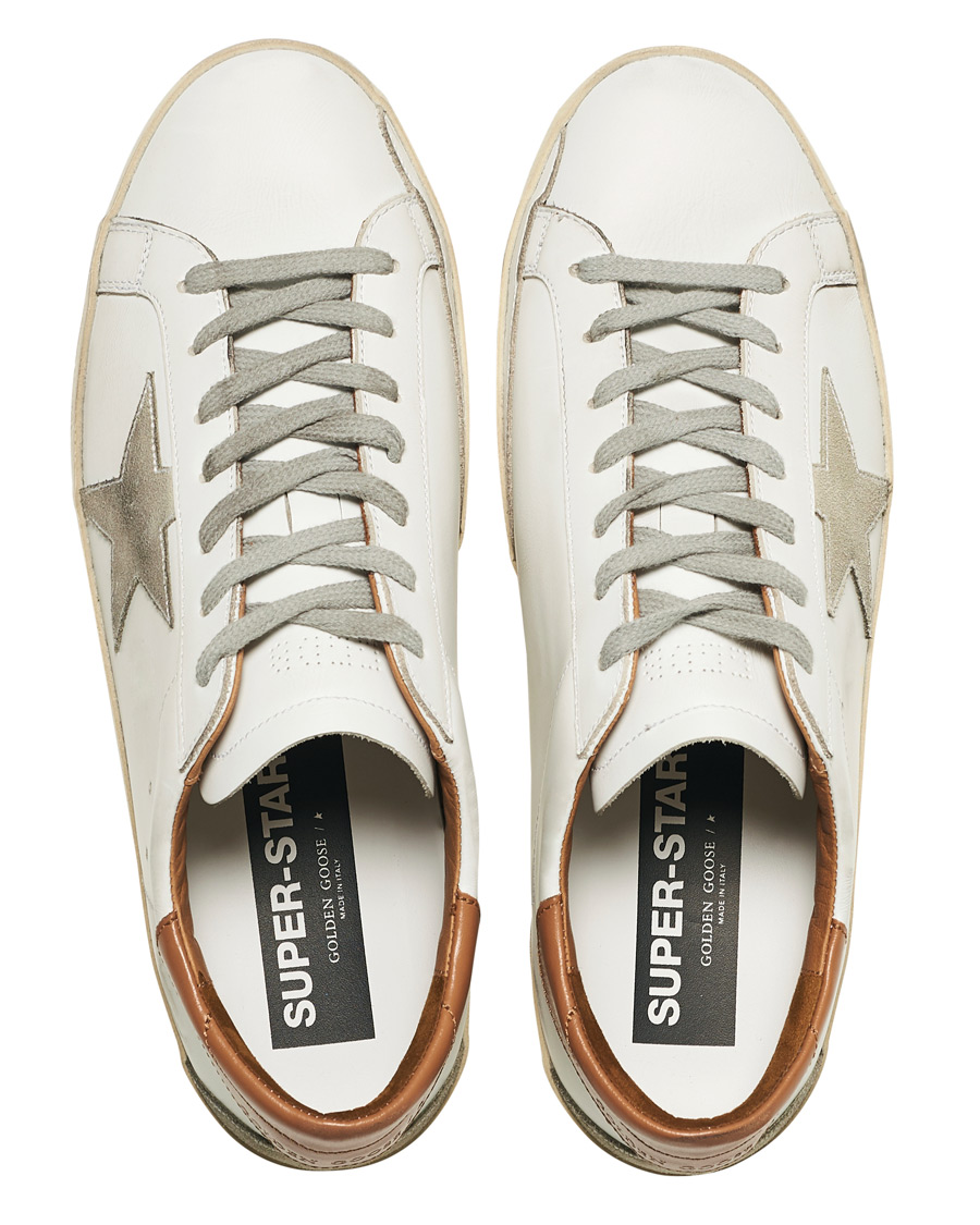 Herr | Golden Goose Deluxe Brand Super-Star Sneaker White/Sand | Golden Goose | Deluxe Brand Super-Star Sneaker White/Sand