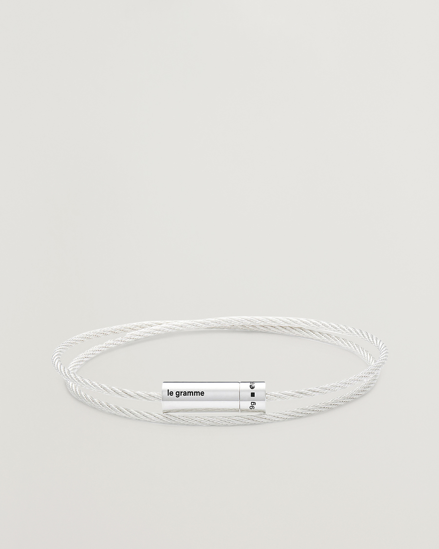 Herr | LE GRAMME Double Cable Bracelet Sterling Silver 9g | LE GRAMME | Double Cable Bracelet Sterling Silver 9g