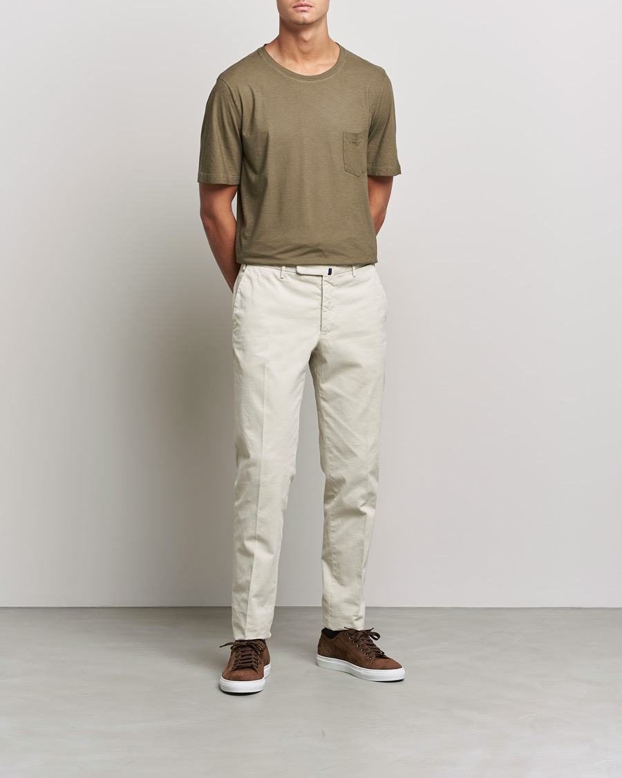 Herr | T-Shirts | Massimo Alba | Panarea Watercolor T-Shirt Military