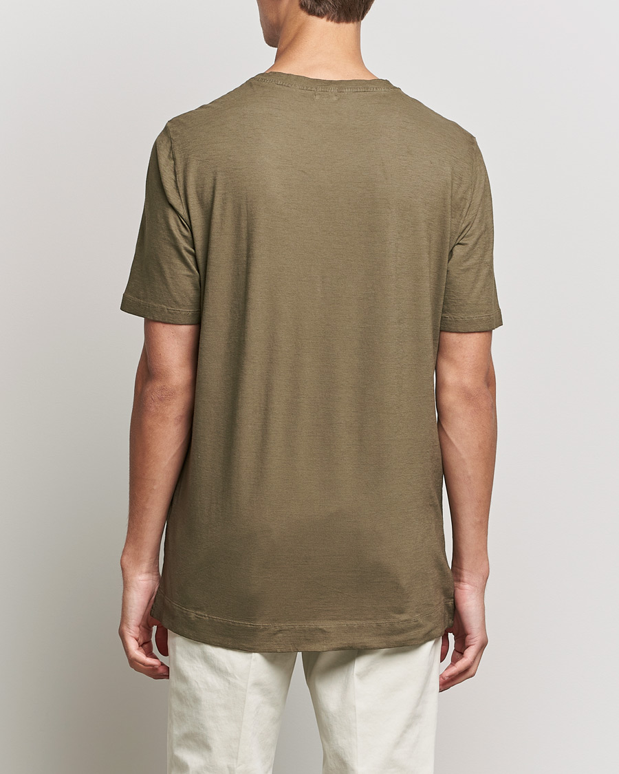Herr | T-Shirts | Massimo Alba | Panarea Watercolor T-Shirt Military